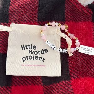 Little Words Project Beaded Bracelet. Love you size sm. Perfect for Vday!